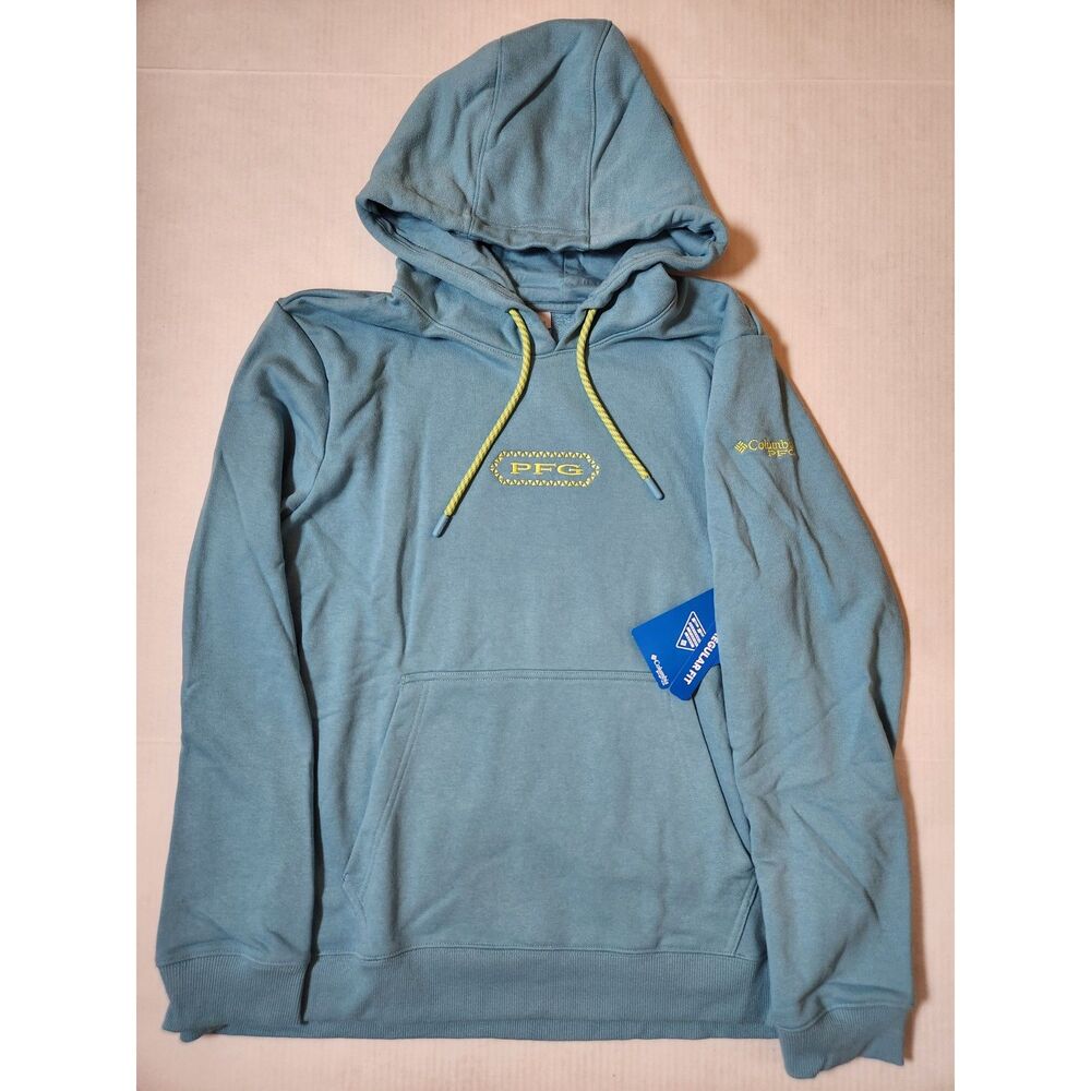 Columbia PFG Sunrise Basin Fleece Hoodie Women’s XL Light Blue